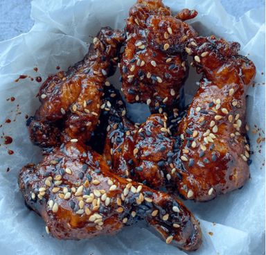 Honey and Garlic Sticky Chicken Wings