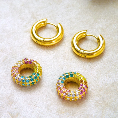 PHASE CHARM (Multi) 18k gold plated earrings