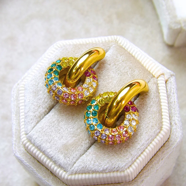 PHASE CHARM (Multi) 18k gold plated earrings