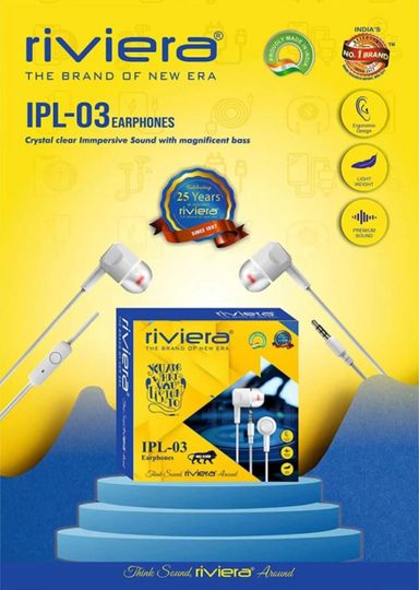 Riviera IPL-03 Box Packing Earphone (Set of 5)