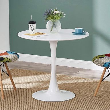 Nordic Round Dining Table - White