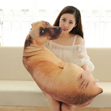 Coussin chien réaliste