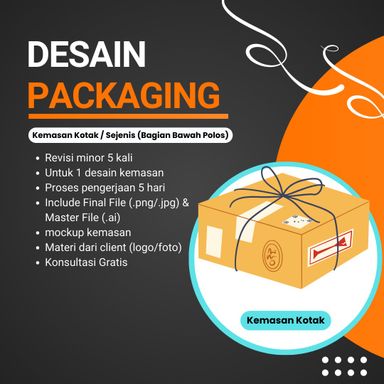 Desain Packaging | Kemasan kotak/sejenis (bagian bawah polos) 