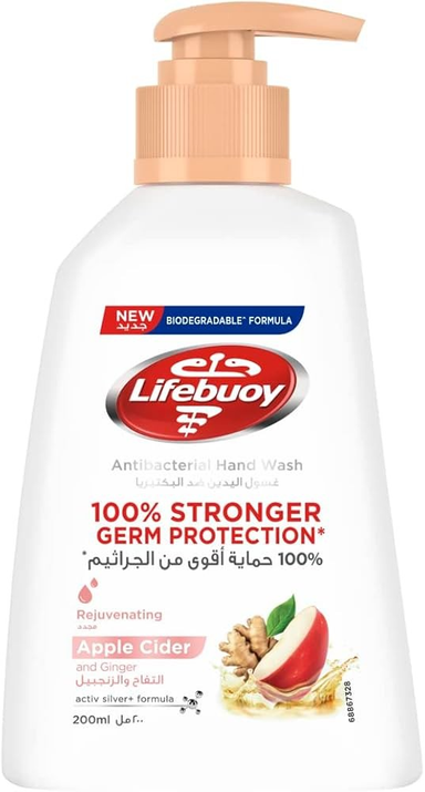 Lifebuoy Antibacterial & Rejuvenating Hand Wash with Apple Cider & Ginger Extract