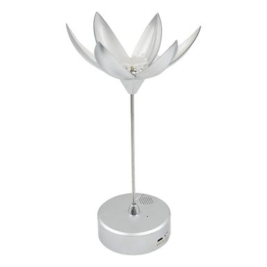 Lotus Flower Lamp with Music, Touch Open and Close, USB Rechargeable 