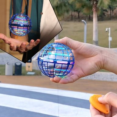 Flying Ball Toys, USB Rechargeable Built-in RGB Lights 360°Rotating Magic Controller, Flying Orb Ball Boomerang