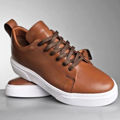 Basket en cuir marron