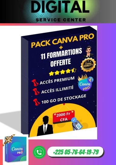 PACK CANVA PRO + 11 VIDÉO TUTORIEL 