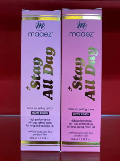 maaez stay all day setting spray dewy finish & matte finish