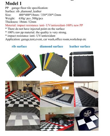 📝 *Garage Interlocking floor PVC tiles*