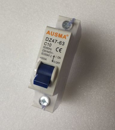 AUSMA DZ47-63 1Pole 10Amp Din Rail Circuit Breaker – Reliable Circuit Protection