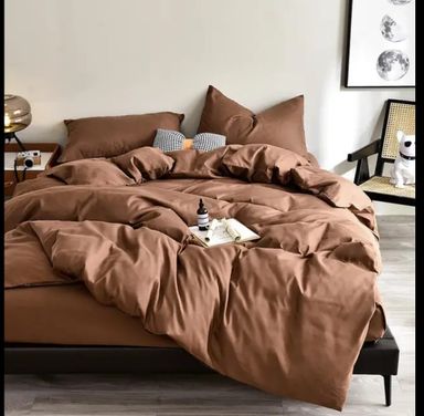 4pc Plain High Quality Duvet Cover Set