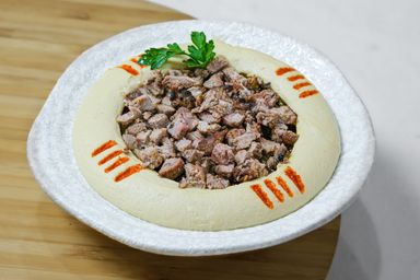 Hummus With Meat حمص لحم