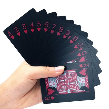 Jeu de Cartes en PET – Rouge/Noir et Bleu/Noir