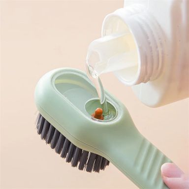 Brosse de Nettoyage pour Chaussures avec Compartiment pour Savon Liquide