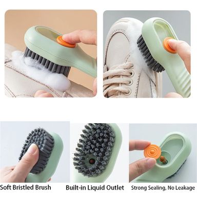 Brosse de Nettoyage pour Chaussures avec Compartiment pour Savon Liquide