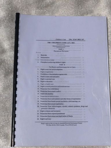 Photocopied version of Children's Code