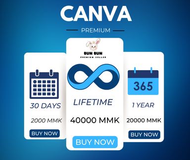 Canva Pro Lifetime with Premium Myanmar fonts