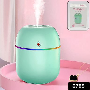 Portable Lighting Mini Humidifier, USB Personal Desktop Air Humidifier for Baby Bedroom Travel Office Home with Light,