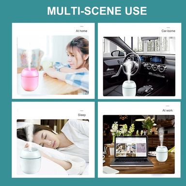 Portable Lighting Mini Humidifier, USB Personal Desktop Air Humidifier for Baby Bedroom Travel Office Home with Light,