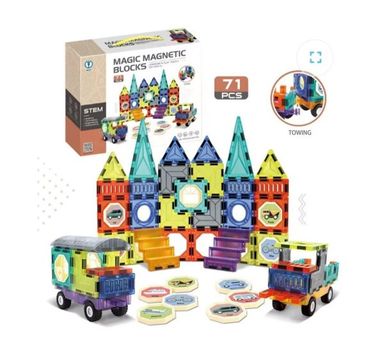 Magic Magnetic Blocks Construction & Building Set, Multicolor