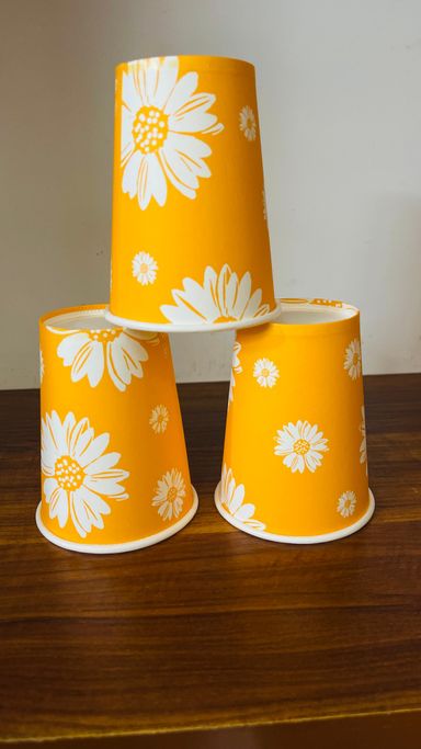 Paper cups 250ml - coloured designs 