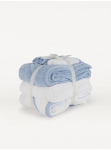 Blue Towels & Flannel Set