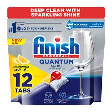 Finish Powerball Quantum All in One Dishwasher Tablets Lemon Sparkle Scent