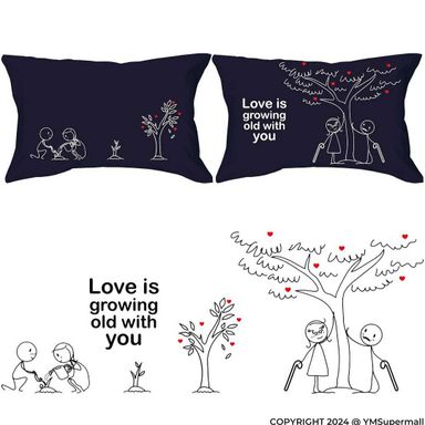 Love is Growing Couple Pillow Cases