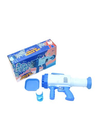 32 Hole Bazooka Automatic Soap Bubble Gun Blaster Toy- Blue