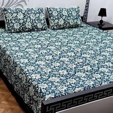 3 pcs crystal cotton double bedsheets 