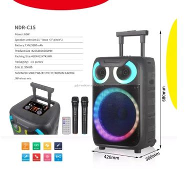 NDR-C15 Karaoke Bluetooth Wireless Speaker