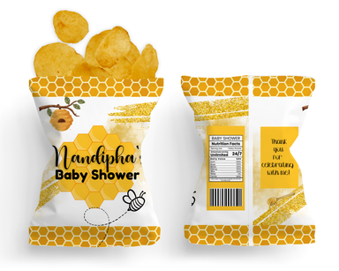 Honey Comb Baby Shower Chip Bag 