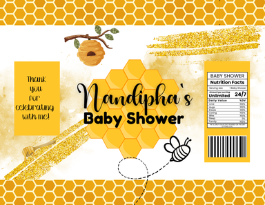 Honey Comb Baby Shower Chip Bag 