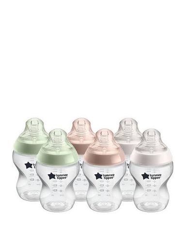 Tommee Tippee Closer to Nature  Bottle - Clear - 260mls - 6Pack 