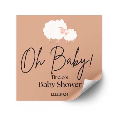 Oh Baby! Baby Shower Sticker (pack of 12)