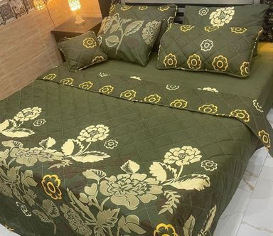 7 pcs cotton printed comforter set,