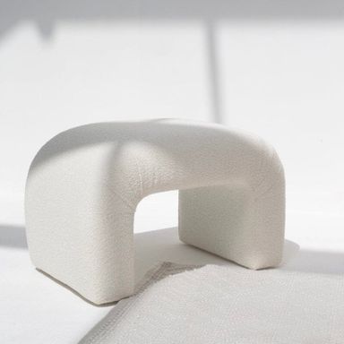 Bram Boucle Pouf Ottoman