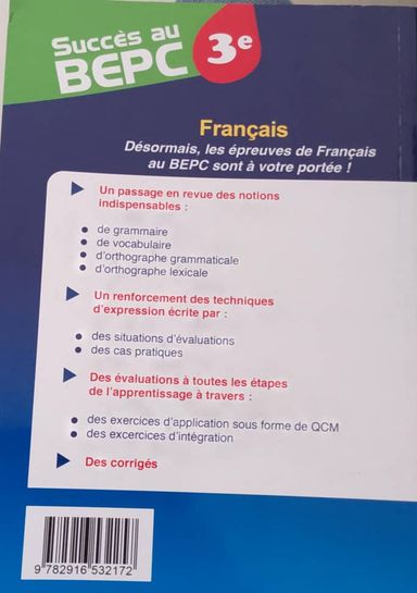 Succes au BEPC - Français (Valesse) - 3ieme