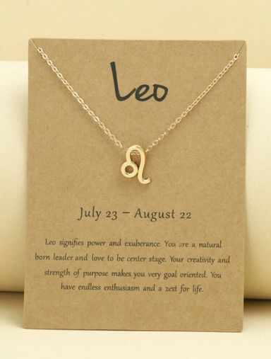 Zodiac sign symbol necklace 