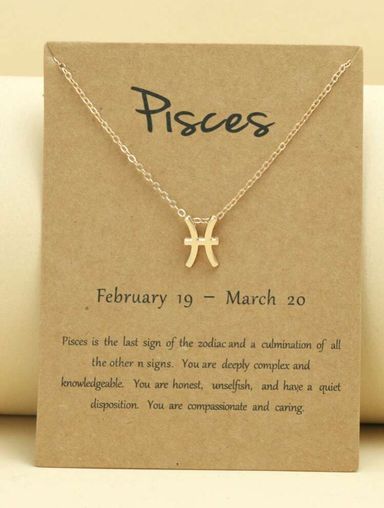 Zodiac sign symbol necklace 