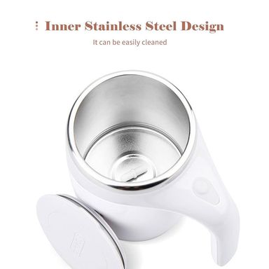 Stirring Coffee Mug | Magnetic Stirring Coffee Cup | Stainless Steel 