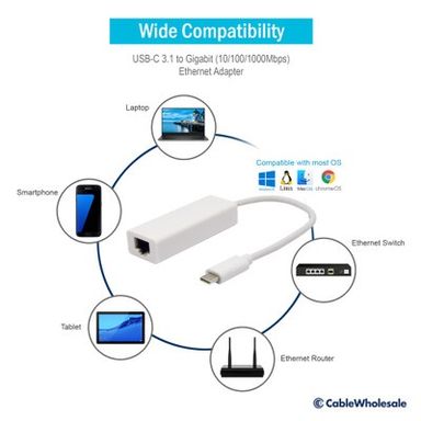 USB Type C to Ethernet Adapter