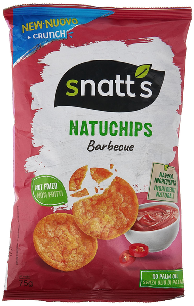 Snatt s Natuchips BBQ Potato Chips - gluten free  palm oil free  no added MSG