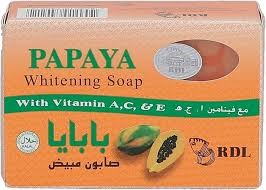 RDL Papaya Whitening Soap Bar with Vitamin A  C & E