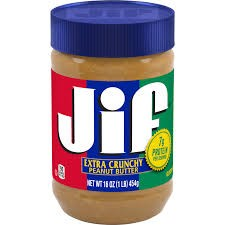 Jif Extra Crunchy Peanut Butter - GMO free  artificial preservatives free  gluten free