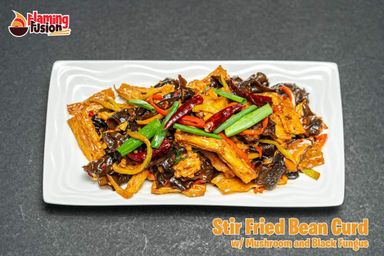 Stir Fried Bean Curd w/ Mushroom and Black Fungus