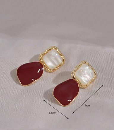 Zinc Square Drop earring