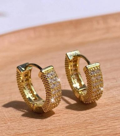 Cubic Zirconia Hoop earring