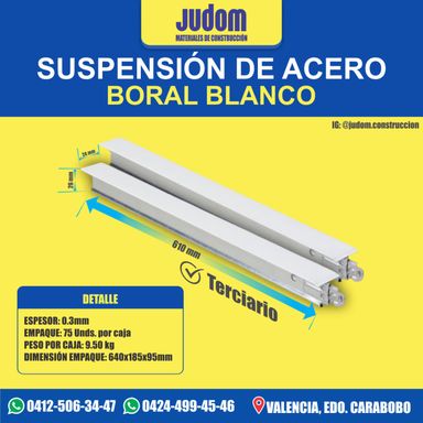 07JG010103│TERCIARIA BORAL BLANCO (26x24x610 ¦ 0.3mm)